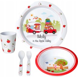 Molly kids girl brunne dinnerware