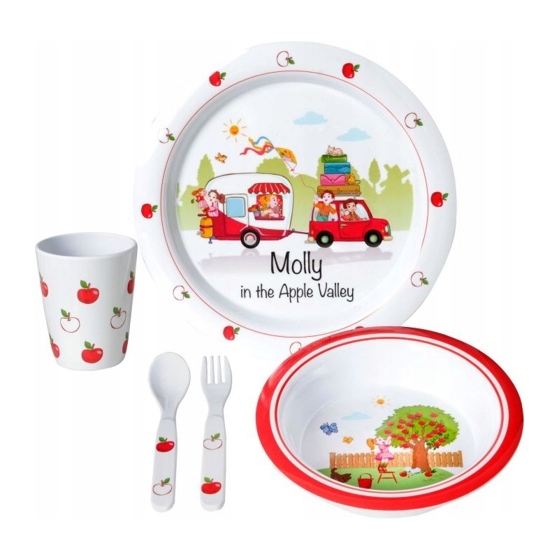 Molly kids girl brunne dinnerware