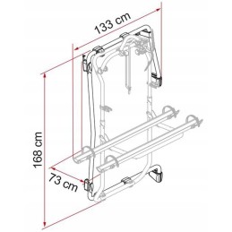 Frame for mounting the Carrybike Sprinter Fiamma carrier