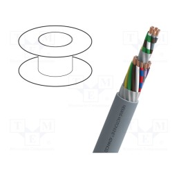 5 m x NEXANS - F103408E100 - Wire, MOTIONLINE® ADVANCED, 8x0.34mm2, unshielded, 300V, Cu, grey