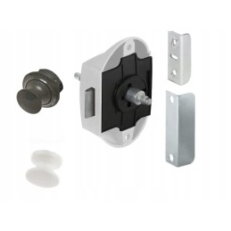 Double-sided gray push lock furniture lock with rods