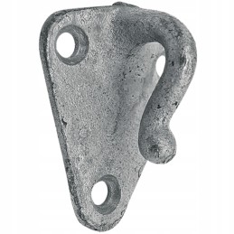 Tarpaulin hook with 3 holes, galvanized, 50 mm