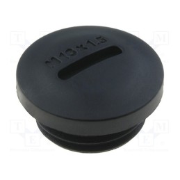 5 pcs x KSS WIRING - MSP16 - Stopper, M16, 1.5, polyamide, black, H: 10.5mm, Øout: 20mm