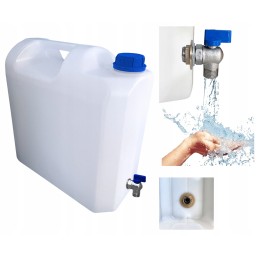 Water container with tap 20l banka canister with tap weight 1000g