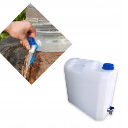 Water container with tap 20l banka canister with tap weight 1000g