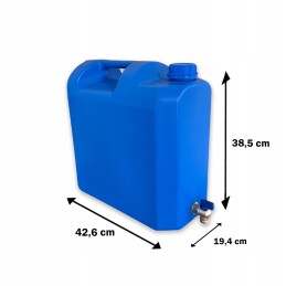 Water container with tap 20l banka canister with tap weight 1000g