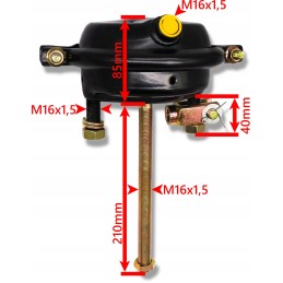Pneumatic brake cylinder, 20 inch forks