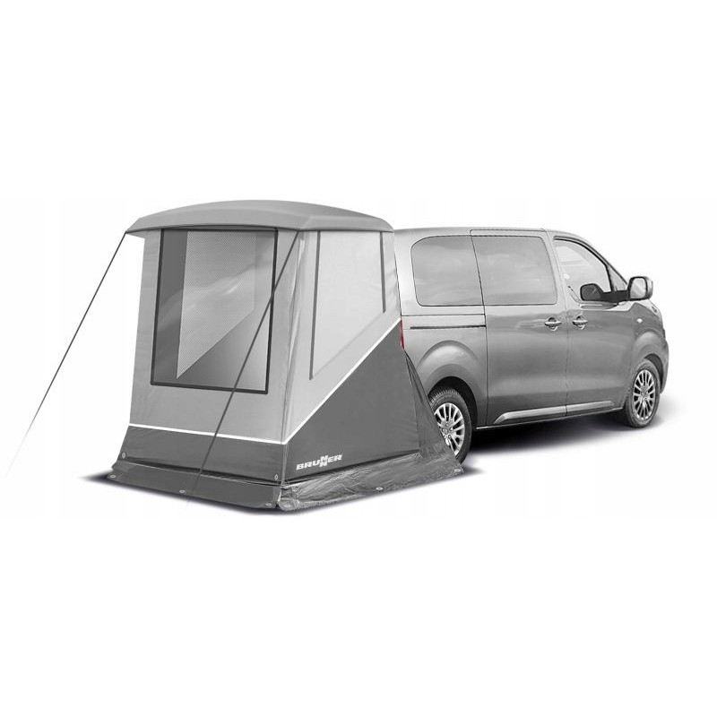 Tent for the tailgate of a camper van, escape brunner van