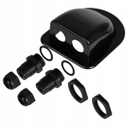 Waterproof cable cover for trailer, black, 2 pack