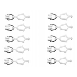 Curtain clips with rollers, 10 pieces, turismus store