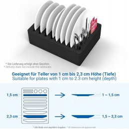 Foam for glasses, cups and plates, camper protection