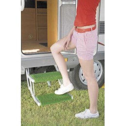 Entrance step doormat in a Fiamma camper