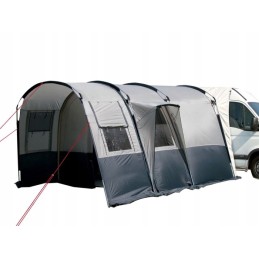 A vestibule tent for a Silverston Eurotrail camper