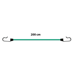 Rubber rope expander hook, length 200cm, green