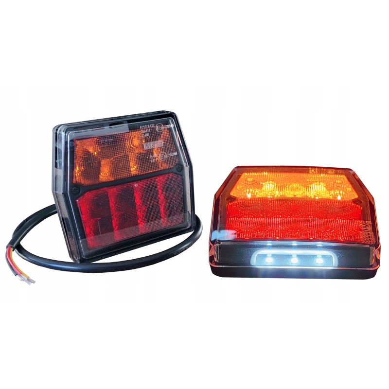 LED rear lamp 4 functions license plate light tractor trailer FT 222 12v