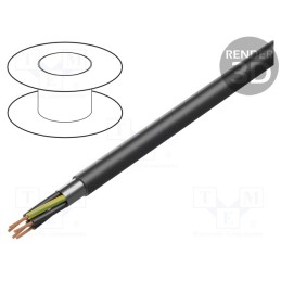 5 m x BITNER - BS0992 - Wire, BiT 1000 (ST) FR, 4G1mm2, shielded,Al-PET foil, PVC, black
