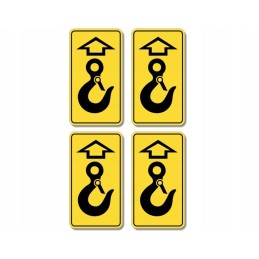 Hook stickers marking attachment points, occupational health and safety, udt