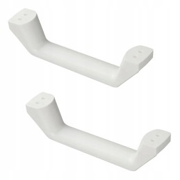 The handle of the car trailer is a solid white handle