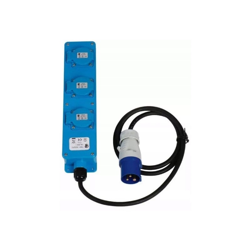 Cee extension cable 1 5m schukox3 on a strip