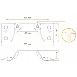 Spare wheel support for trailers