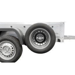 Spare wheel support for trailers