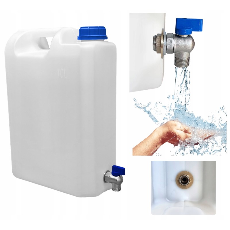 Water container with tap 10l banka canister with tap weight 520g