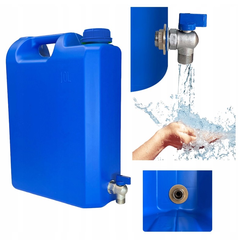 Water container with tap 10l banka canister with tap weight 520g