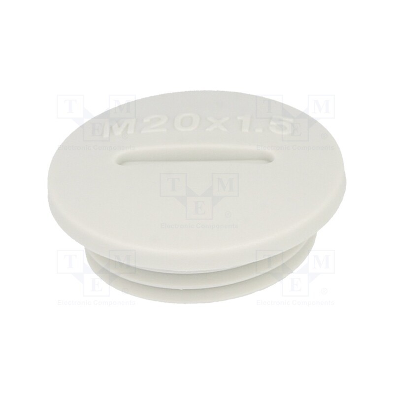 5 pcs x HUMMEL - 1.251.2000.50 - Stopper, M20, 1.5, IP54, polyamide, grey, V-N-FS, Thread: metric, 6mm