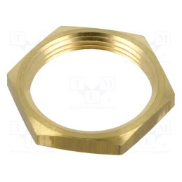 5 pcs x FIBOX - GMS M12B - Nut, M12, brass, 15mm, Thread: metric, Pitch: 1.5, Plating: nickel