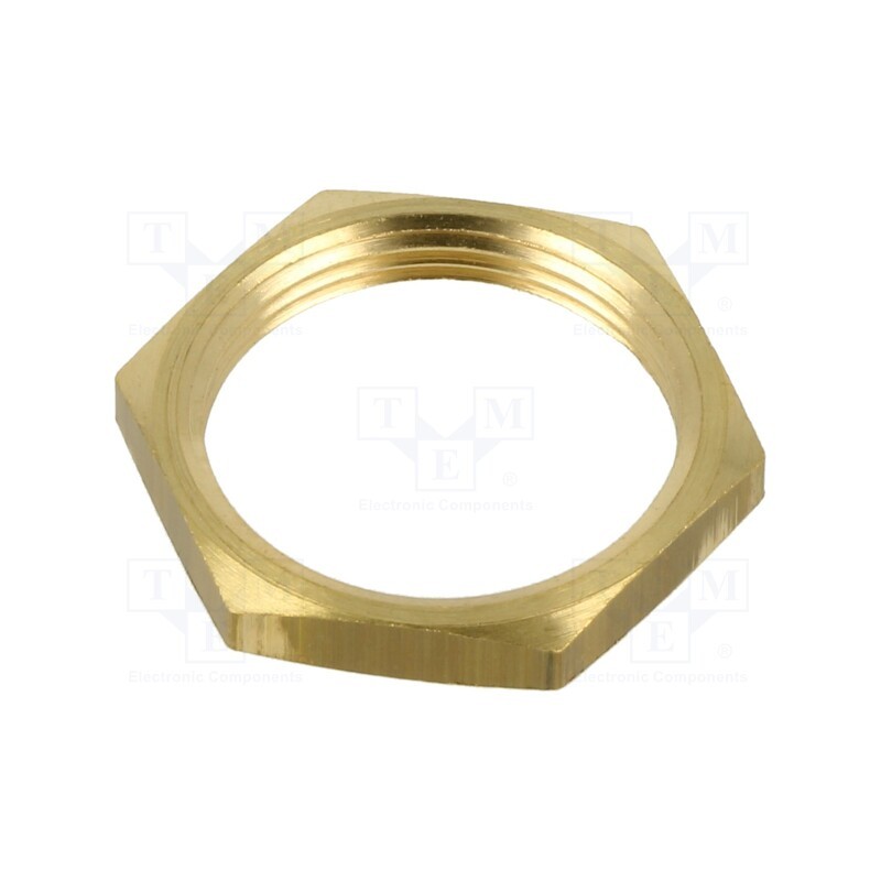 5 pcs x FIBOX - GMS M12B - Nut, M12, brass, 15mm, Thread: metric, Pitch: 1.5, Plating: nickel