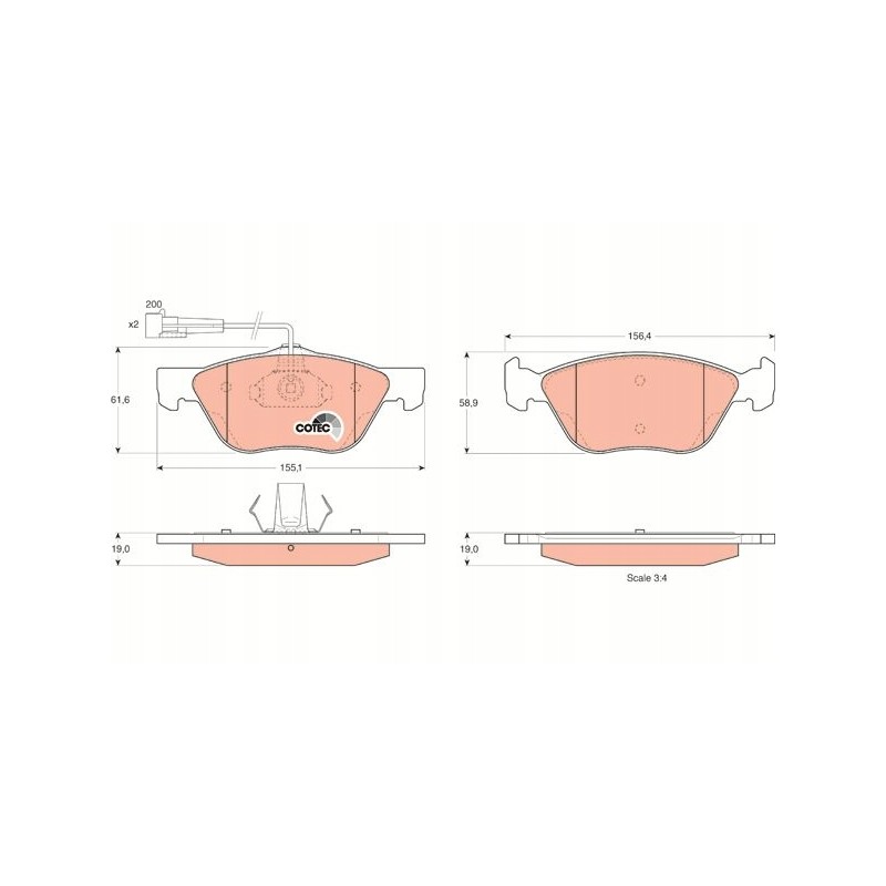 Ham pads fiat p bravo coupe marea multipla 1 6 2 0 93 10
