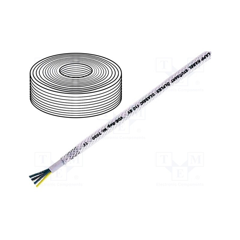 5 m x LAPP - 1125303 - Wire, ÖLFLEX® CLASSIC 110 SY, 3G1.5mm2, PVC, transparent, CPR: Eca