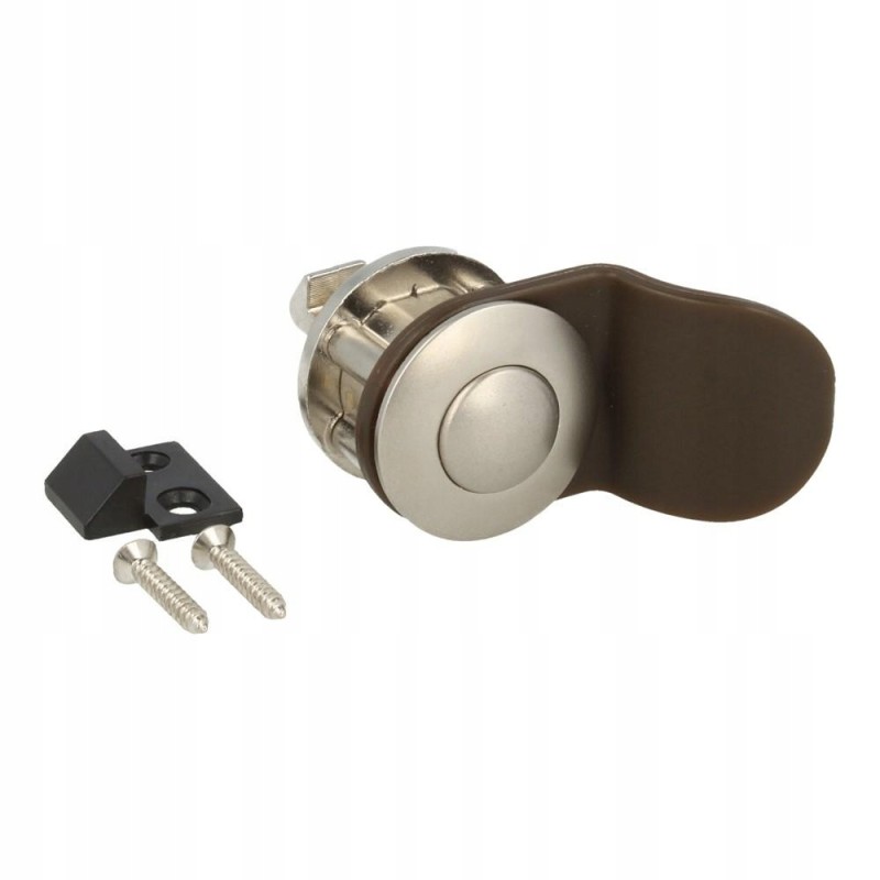 A push-in lock for the cabinets of a camper, a yacht, a camping site