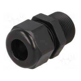 5 pcs x HUMMEL - 1.209.1601.60 - Cable gland, with long thread, PG16, IP68, polyamide, black, HSK-K