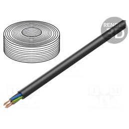 5 m x HELUKABEL - 37061T - Wire, H07RN-F,TITANEX®, 5G1.5mm2, round, stranded, Cu, rubber