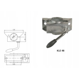 Support wheel fi48 with a handle for leg trailers