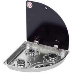 3-burner can gas stove for a camper trailer