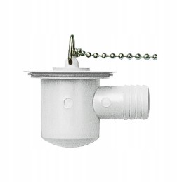 Siphon with a strainer, plug and chain for a camper