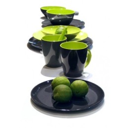 Greyline green Gimex melamine mug with a spoon