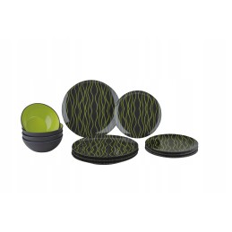 Greyline green Gimex melamine mug with a spoon