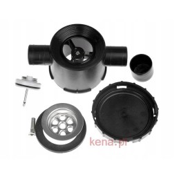 Double drain with siphon, hole 33, pipe 25, plug