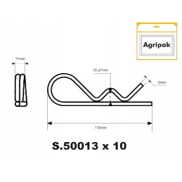 Pin pin oe5mm x 110mm