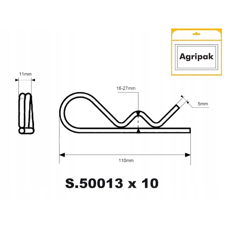 Pin pin oe5mm x 110mm
