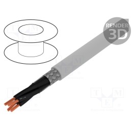 5 m x LAPP - 1136804 - Wire, ÖLFLEX® CLASSIC 115 CY, 4x0.75mm2, PVC, grey, 300V,500V