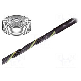 5 m x IGUS - CF880.05.12 - Wire: control cable, chainflex® CF880, 12G0.5mm2, PVC, black, Cu