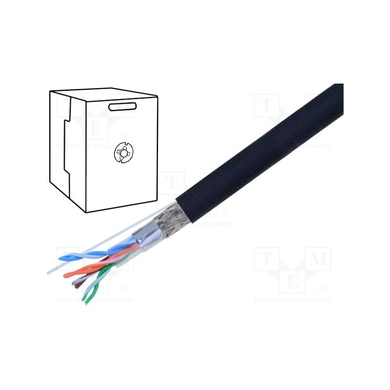 5 m x BELDEN - 74001NH.01305 - Wire, SF/UTP, 4x2x24AWG, industrial Ethernet, 5e, solid, Cu, FRNC