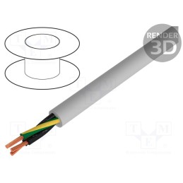 5 m x HELUKABEL - 23361 - Wire, JZ-500-PUR, 3G1.5mm2, unshielded, 300V,500V, Cu, stranded