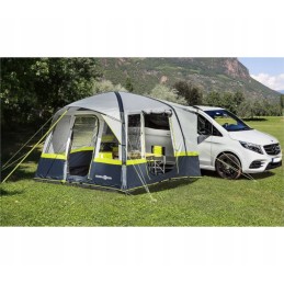 A vestibule tent for a Trouper Brunner car