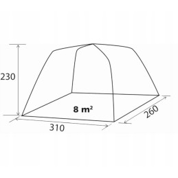 A vestibule tent for a Trouper Brunner car