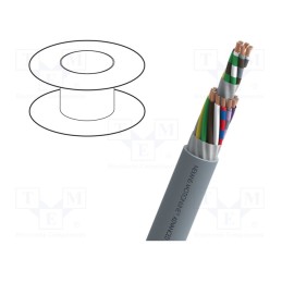5 m x NEXANS - F103404E100 - Wire, MOTIONLINE® ADVANCED, 4x0.34mm2, unshielded, 300V, Cu, grey